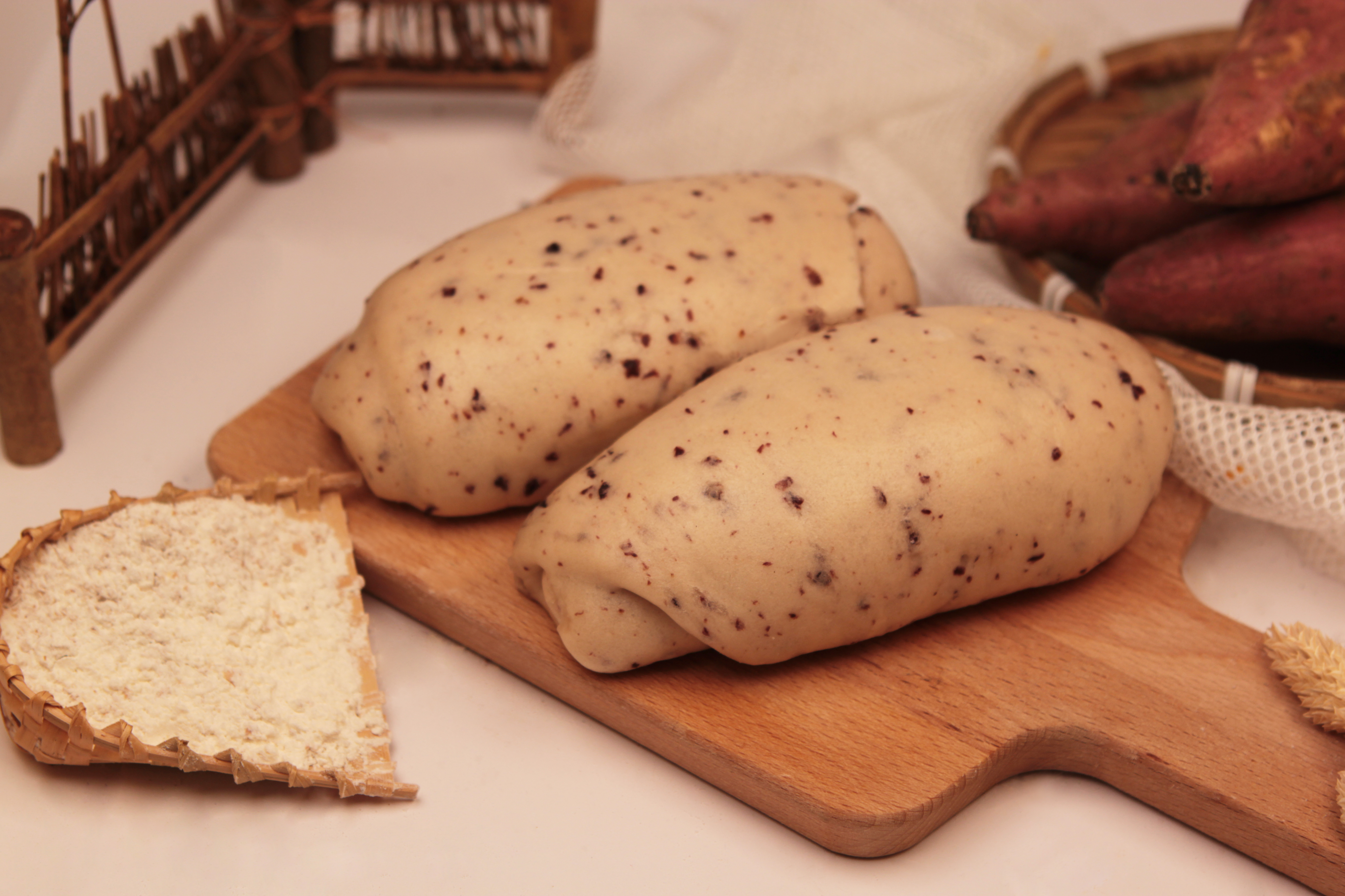 紫芋地瓜牛奶可頌饅頭 5入 (蛋奶素)