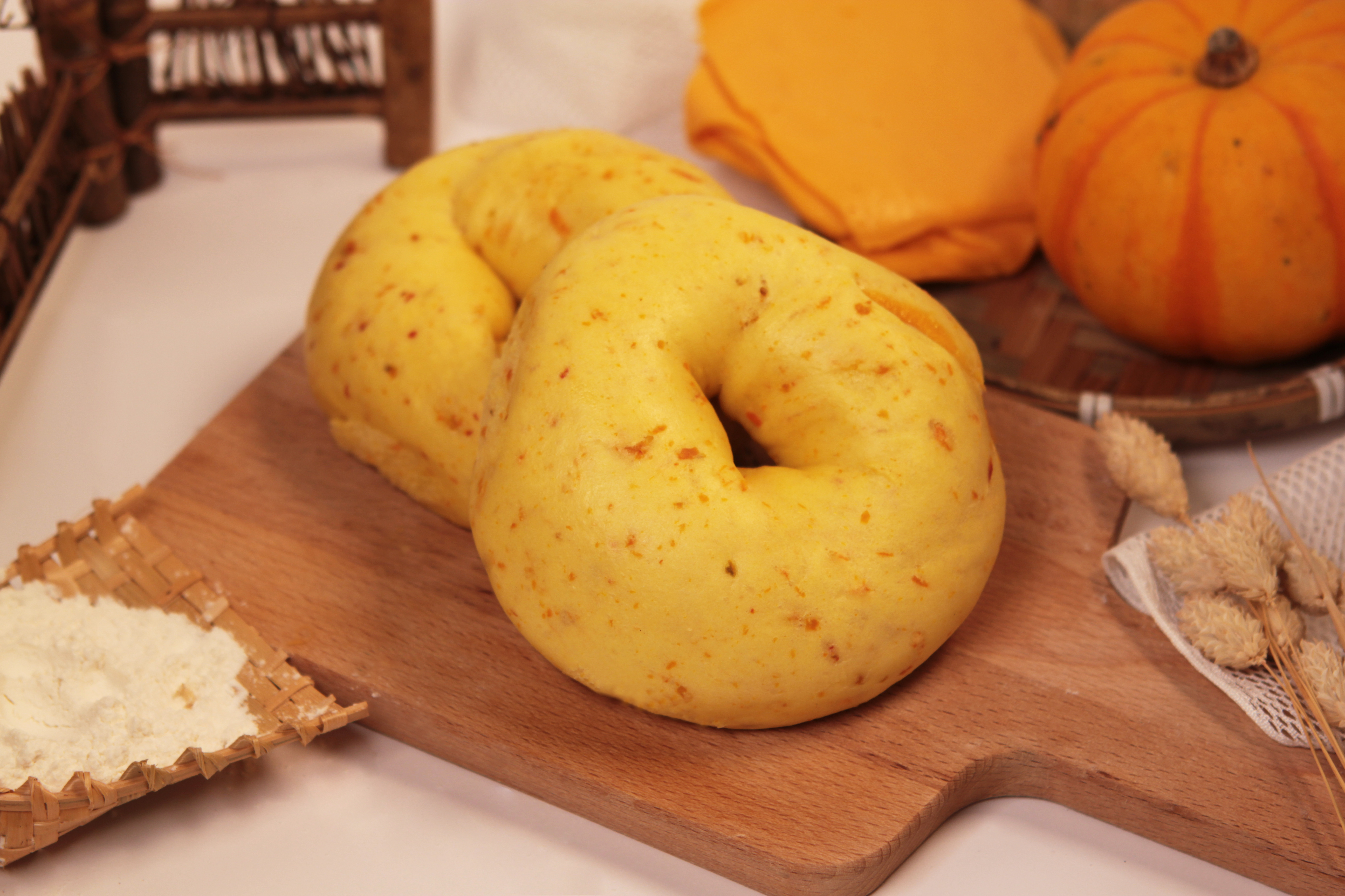 東昇南瓜牛奶起司貝果饅頭 4入 (蛋奶素)